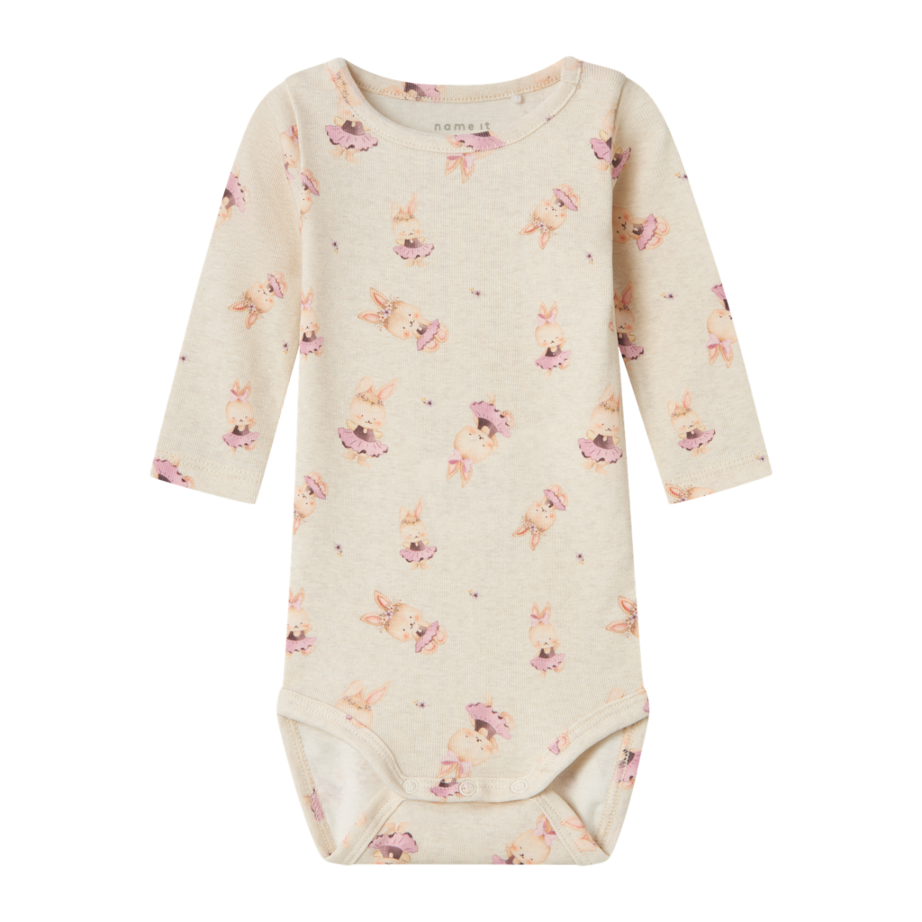 NAME IT Langærmet Body Lisa Peyote Melange billede