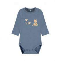 NAME IT Langærmet Body Loxy Coronet Blue Melange