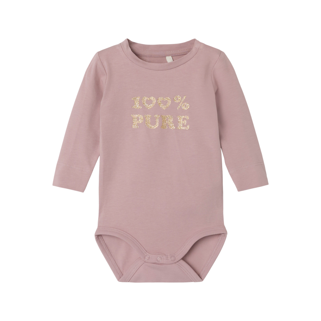 Name It NbfFanewa Body L/Æ - Deauville Mauve m. Glimmer