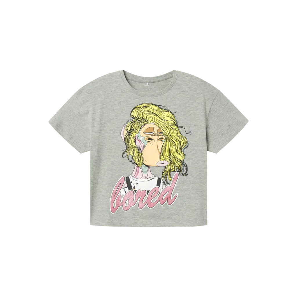 NAME IT T-Shirt Nysa Grey Melange billede