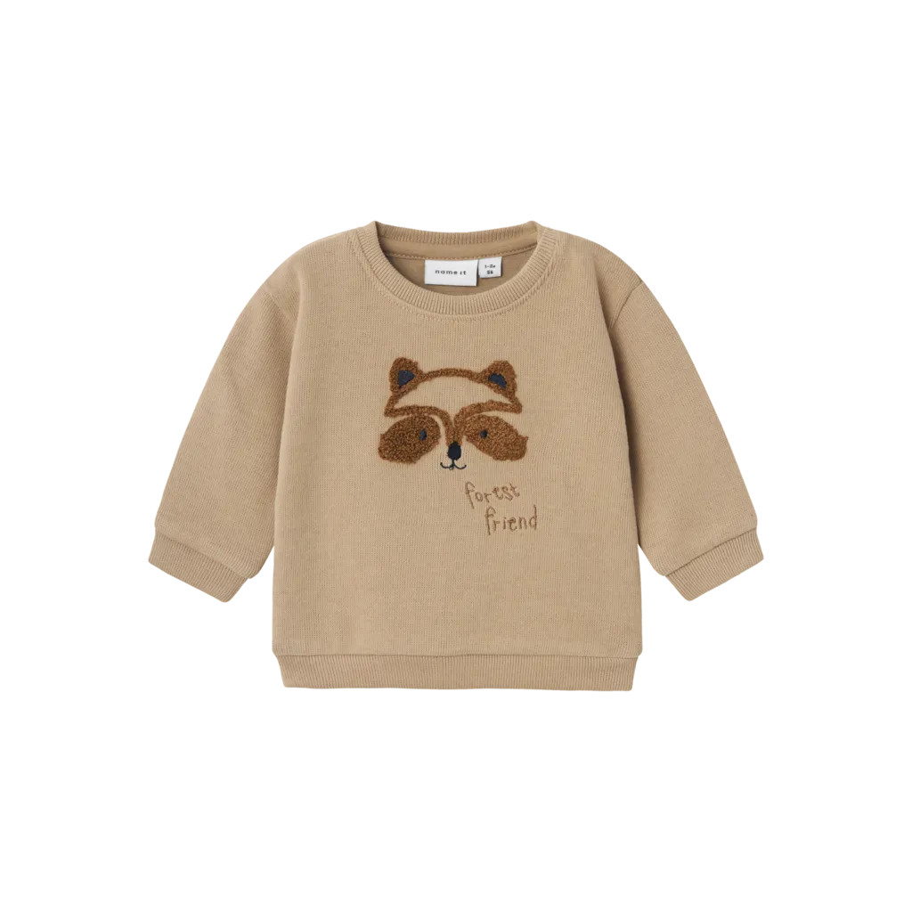 NAME IT Sweatshirt Salt Weathered Teak