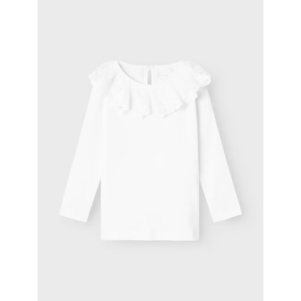 NAME IT Blonde Krave Bluse Rilda Bright White