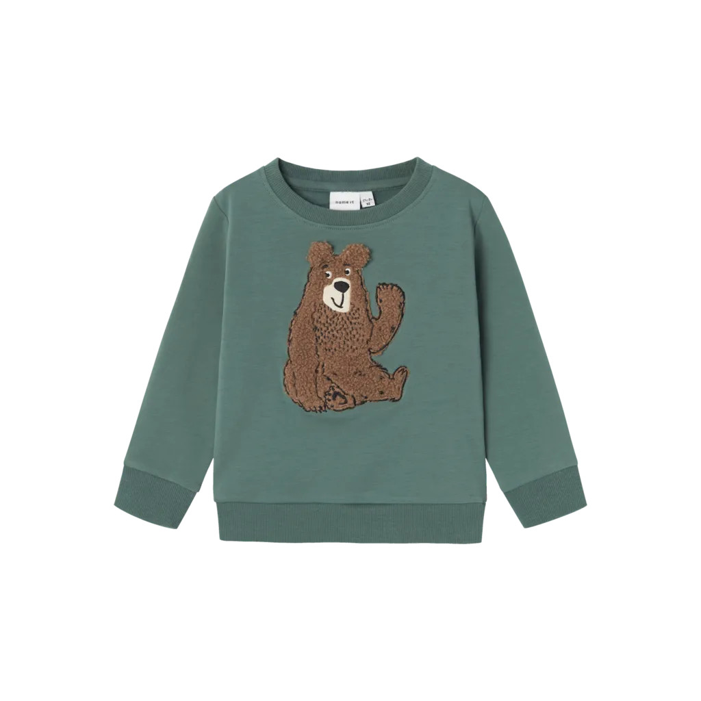 NAME IT Sweatshirt Silver Dark Forest