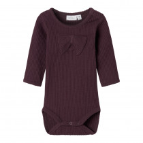 NAME IT Langærmet Body Lusai Plum Perfect