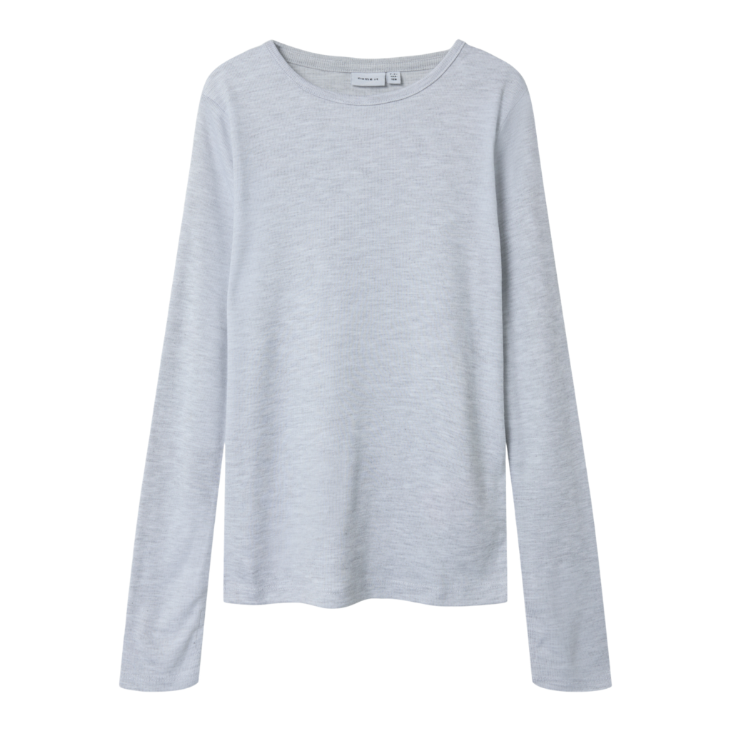 Name It Light Grey Melange Slim Top Modal - Str. 7-8y 122/128cm