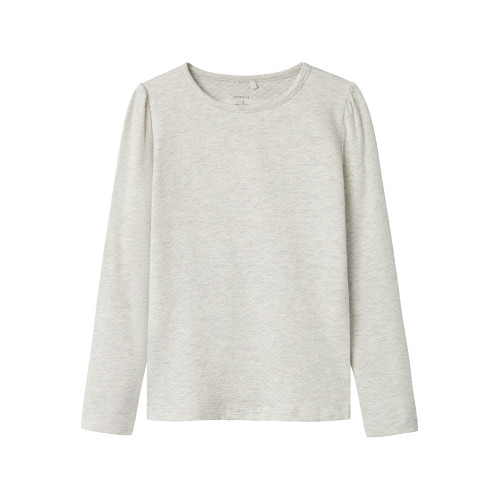 Name It Light Grey Melange Slim Top - Str. 6y 116cm