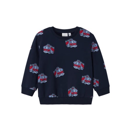 Name It Dark Sapphire Brandbil Sweatshirt - Str. 1.5y 86cm