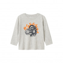 NAME IT Langærmet Bluse Tristiano Light Grey Melange