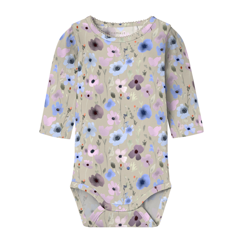 Name It Summer Sand Blomstret Body - Str. 1m 56cm