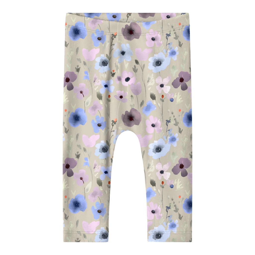 Name It Summer Sand Blomstrede Leggings - Str. 1m 56cm