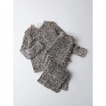 NAME IT Langærmet Paillet Bluse Runica Granite Grey