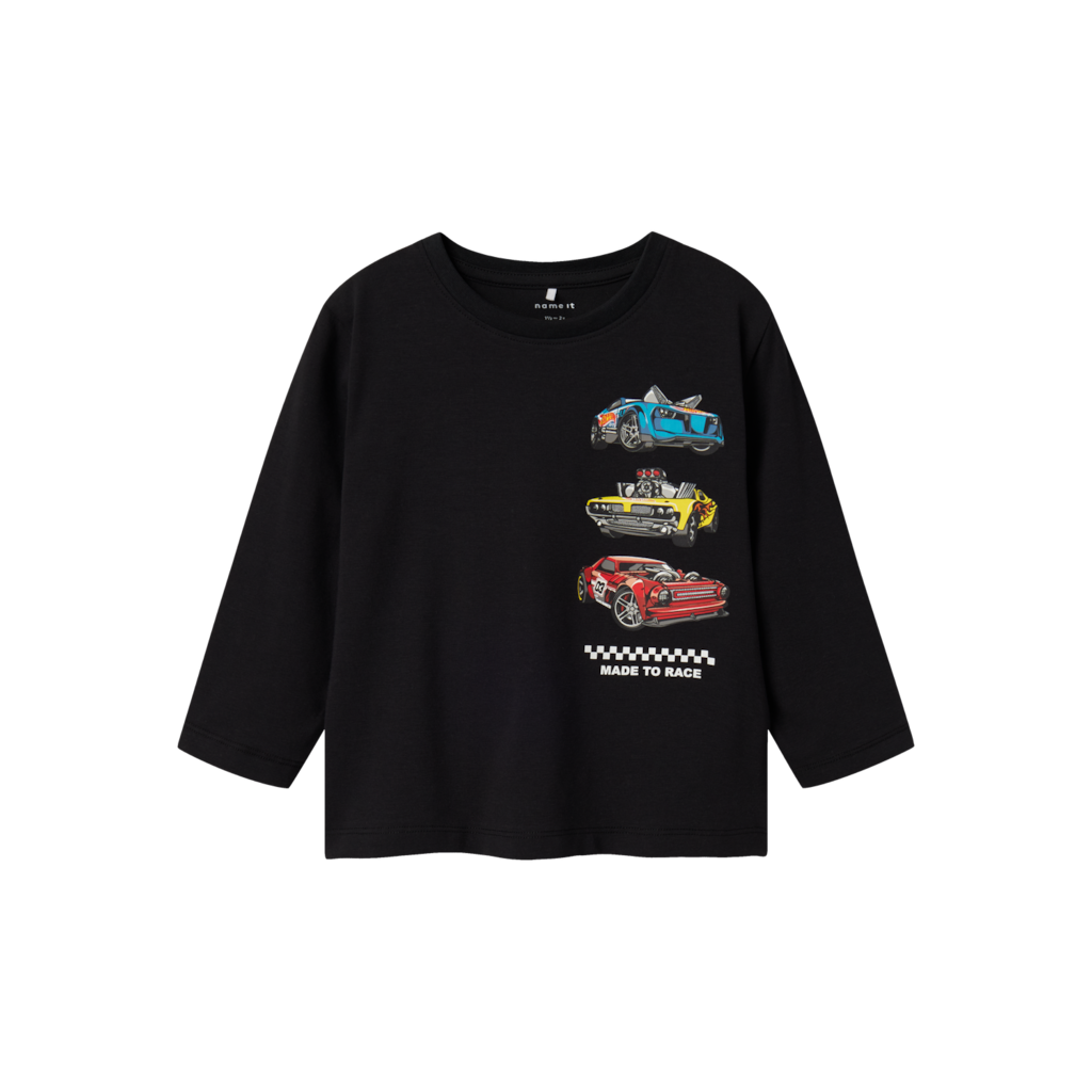 NAME IT Hotwheels Bluse Drum Black billede
