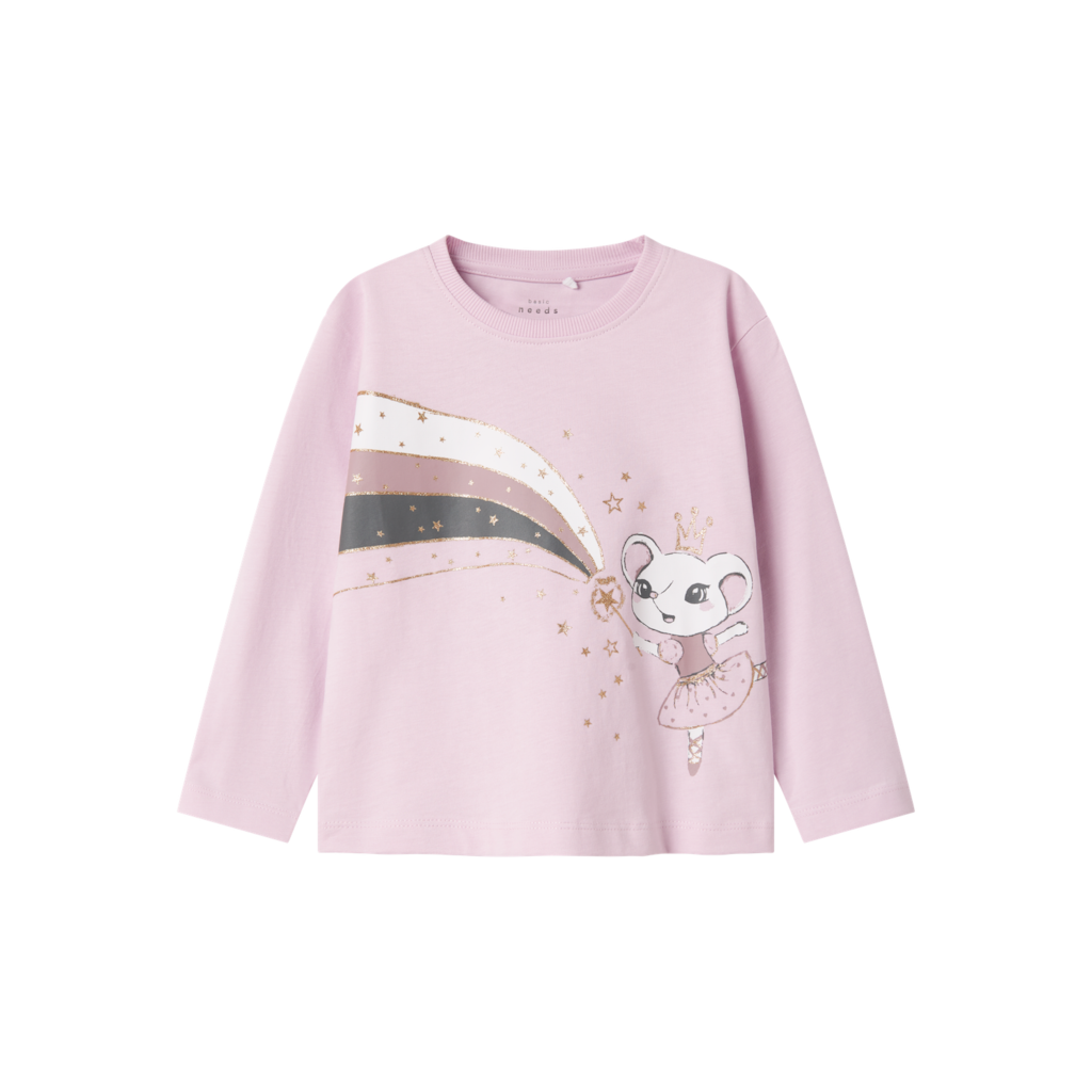 Name It Winsome Orchid/ballet Mouse Glitter Top - Str. 4y 104cm