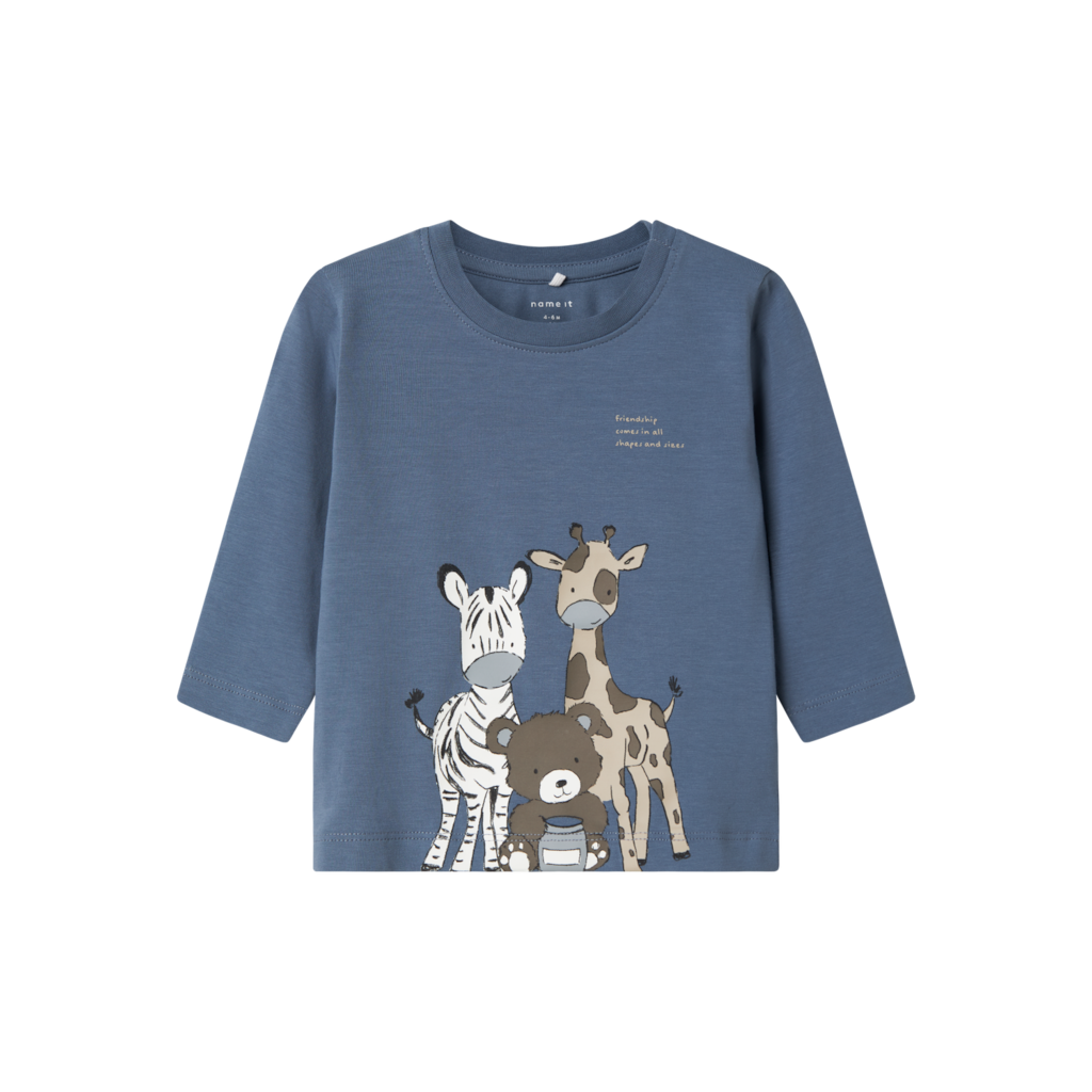 Name It Tumo Langærmet Bluse - China Blue