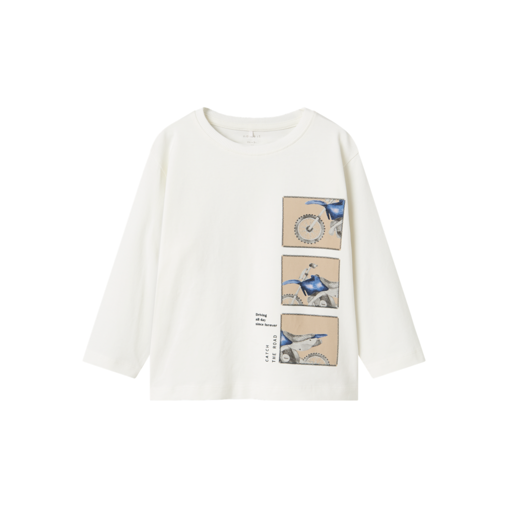 Name It Tras Langærmet Bluse - Cloud Dancer