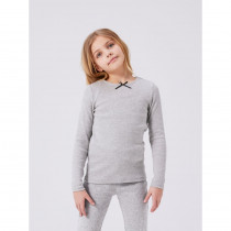 NAME IT Langærmet Bluse Fionea Grey Melange