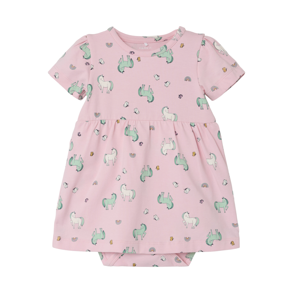 Name It Parfait Pink Heste Bodykjole - Str. 3m 62cm