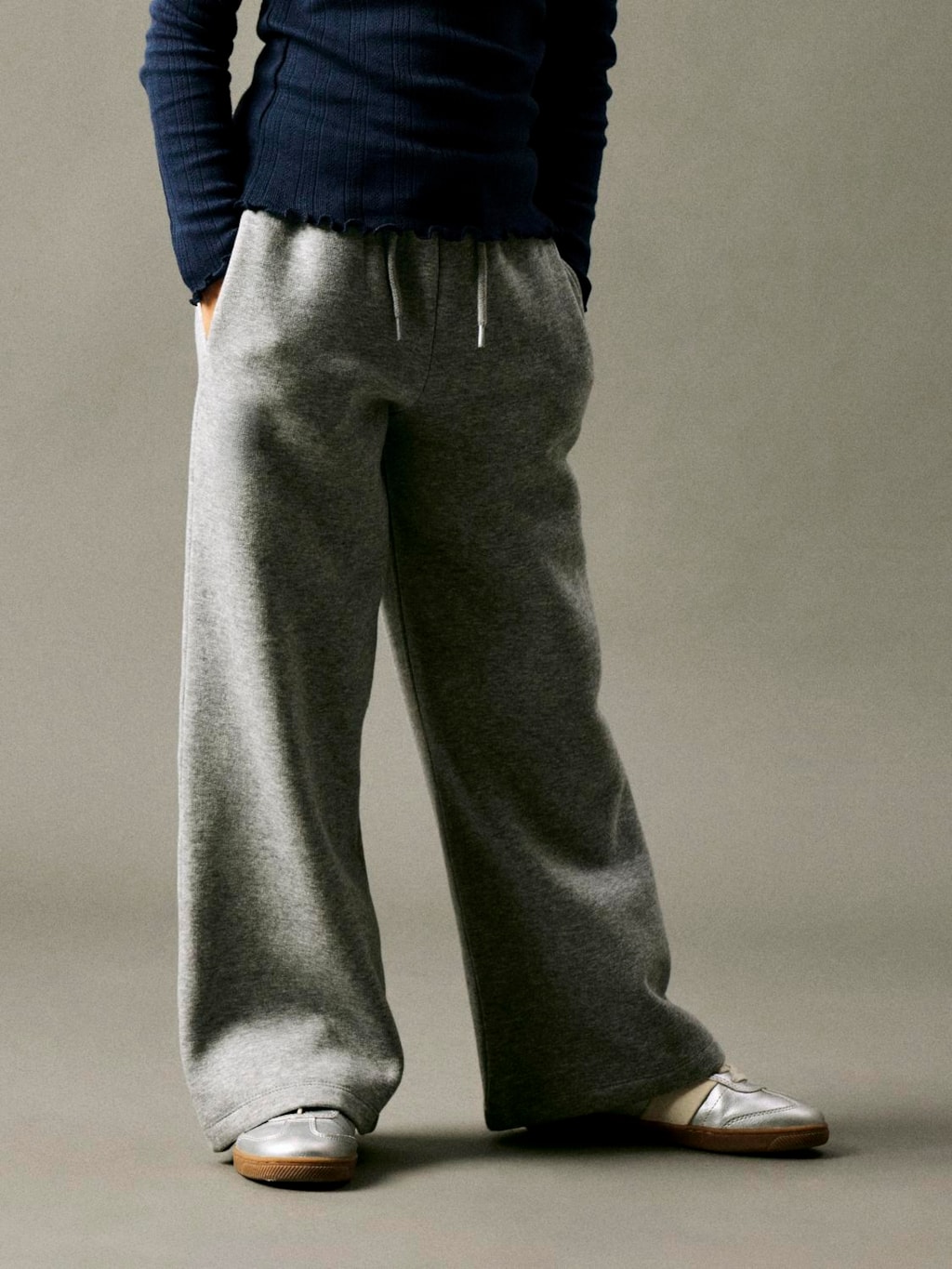 Name Brede Sweatpants Oanne Grey Melange