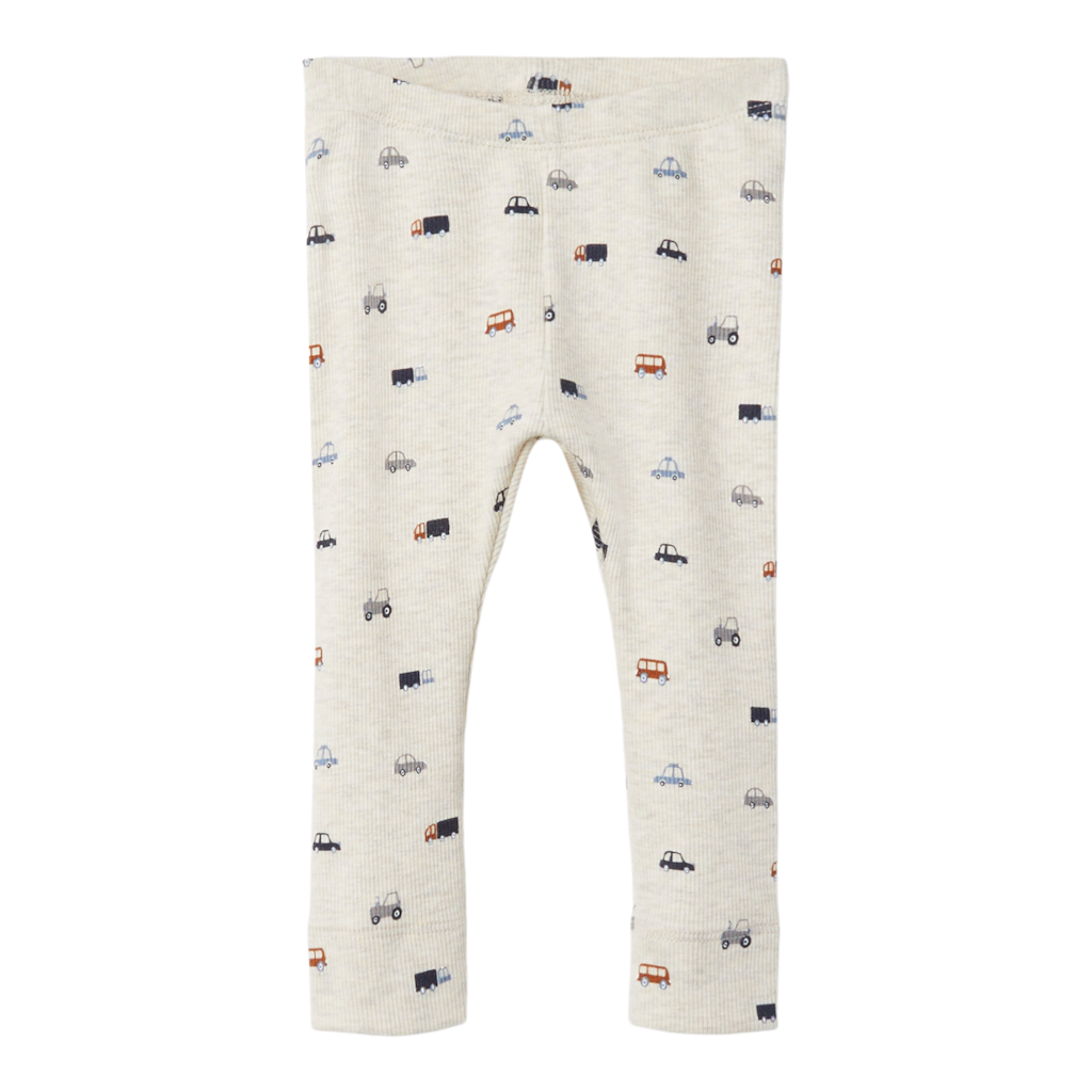 NAME IT Rib Leggings Dabu Peyote Melange billede