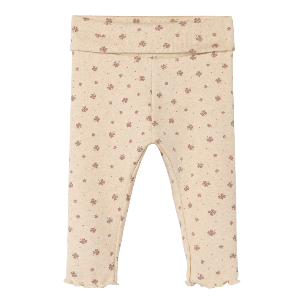 Name It Peyote Melange Kløver Hulmønster Leggings - Str. 1m 56cm