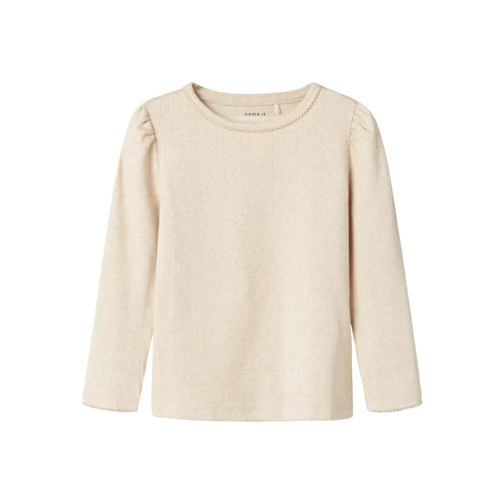 NAME IT Langærmet Bluse Nigella Peyote Melange