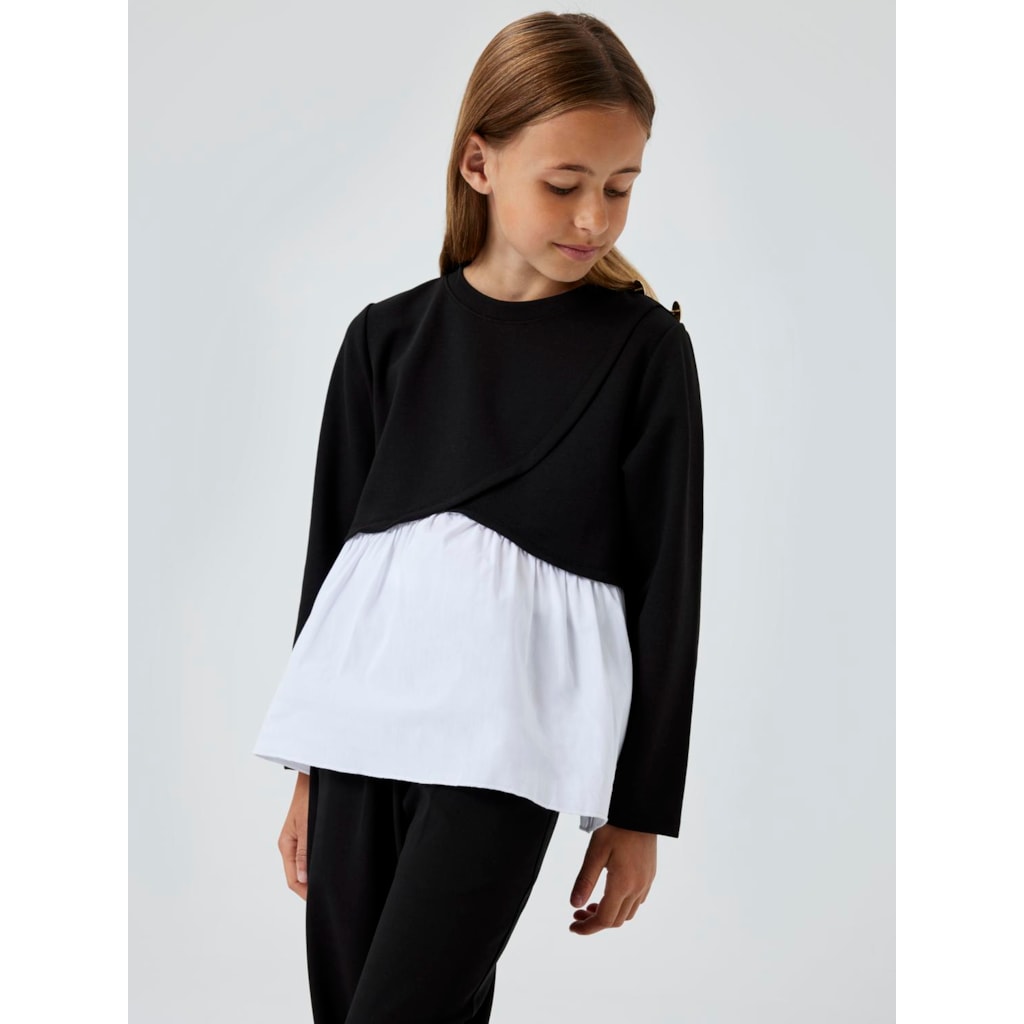Name It Nellia Langærmet Bluse - Black