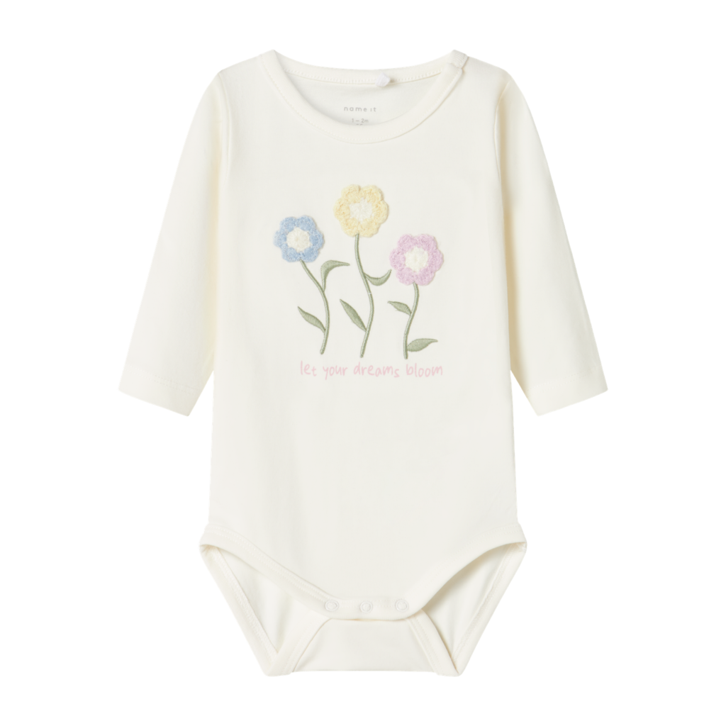 Name It Tays Langærmet Body - Cloud Dancer