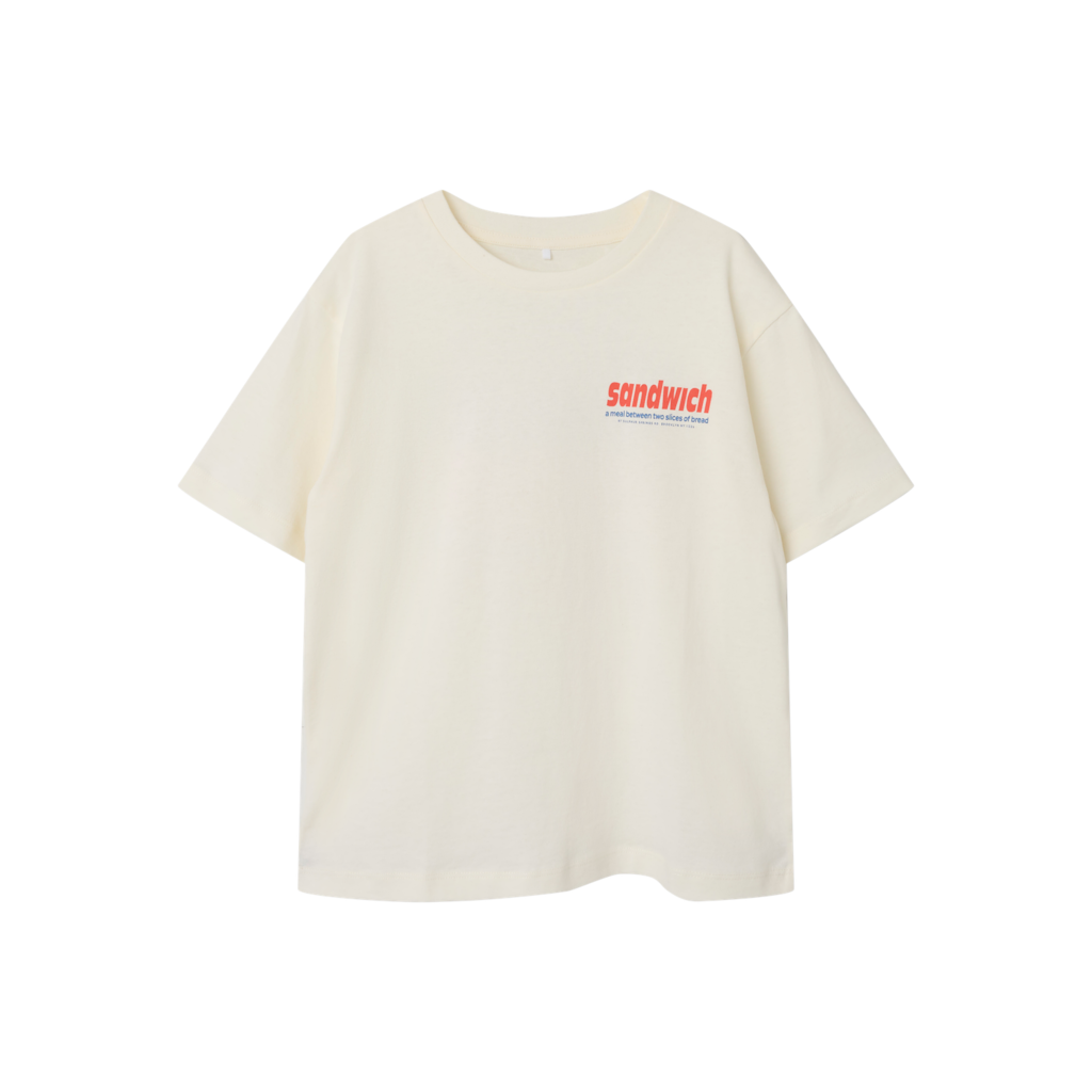 NAME IT T-Shirt Overyn Cloud Dancer Sandwich billede