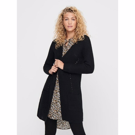 ONLY Lang Strikket Cardigan Bernice Black