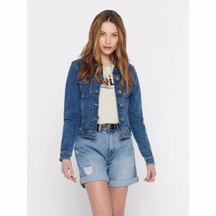 ONLY Kort Denimjakke Life Medium Blue