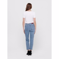 ONLY Emily High Waist Cropped Straight Fit Mom Jeans