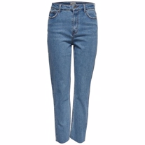 ONLY Emily High Waist Cropped Straight Fit Mom Jeans