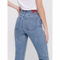 ONLY Emily High Waist Cropped Straight Fit Mom Jeans