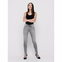 ONLY Blush Mid Waist Skinny Fit Ankel Jeans Grey
