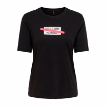 ONLY Tee Mary Welcome Monday Black