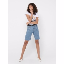 ONLY Emily High Waist Long Denim Shorts