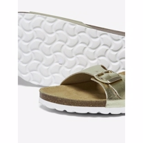 ONLY Læder Sandaler Madison Gold