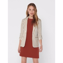 ONLY Stribet Blazer Rose-Evette Humus