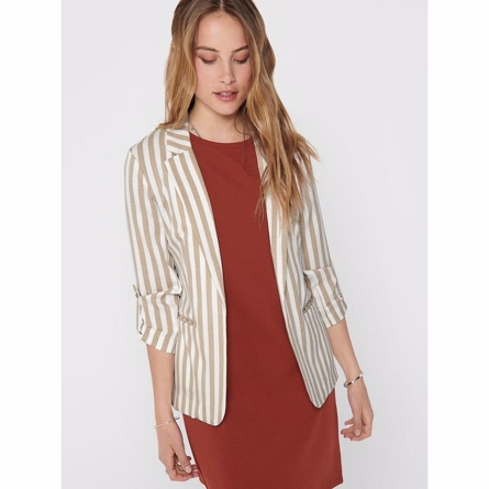 ONLY Stribet Blazer Rose-Evette Humus