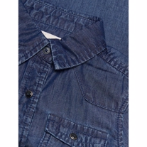 ONLY KIDS Kort Denim Skjorte Bow Blue