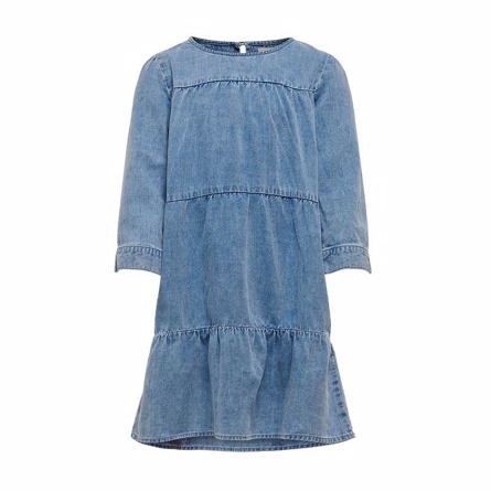 ONLY KIDS Løstsiddende Denim Kjole Abigale Blue