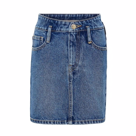 ONLY KIDS Højtaljet Denim Nederdel Sway Blue