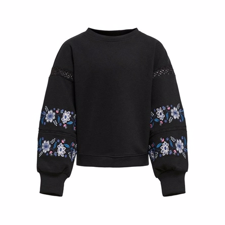 ONLY KIDS Broderet Sweatshirt Lisa Black