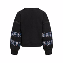ONLY KIDS Broderet Sweatshirt Lisa Black
