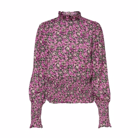 ONLY Smock Bluse Dora Black Flower