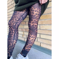 ONLY Mesh Tights Black Leopard