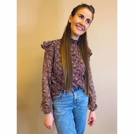 ONLY Flæse Top Merle Flower Black