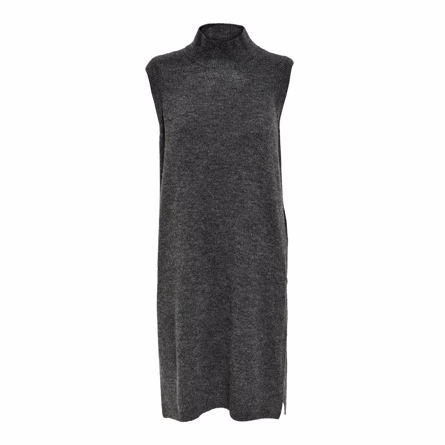 ONLY Lang Strik Vest Madeline Dark Grey