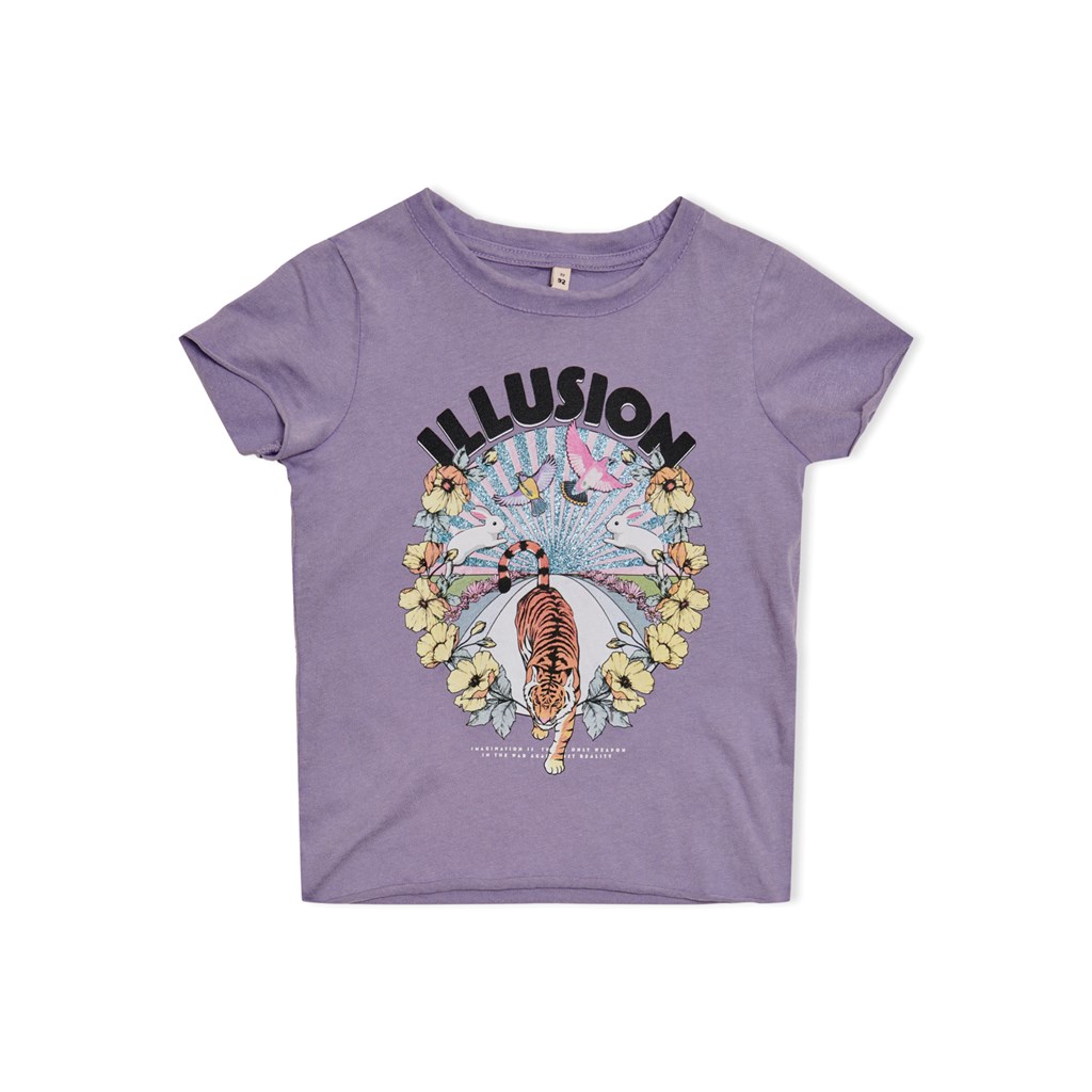 Se ONLY KIDS Kortærmet T-shirt Lucy Chalk Violet hos Smartkidz.dk