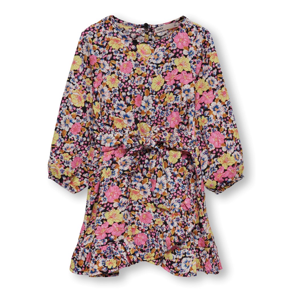 ONLY Kids Fake Wrap Dress Lino - Black Flower